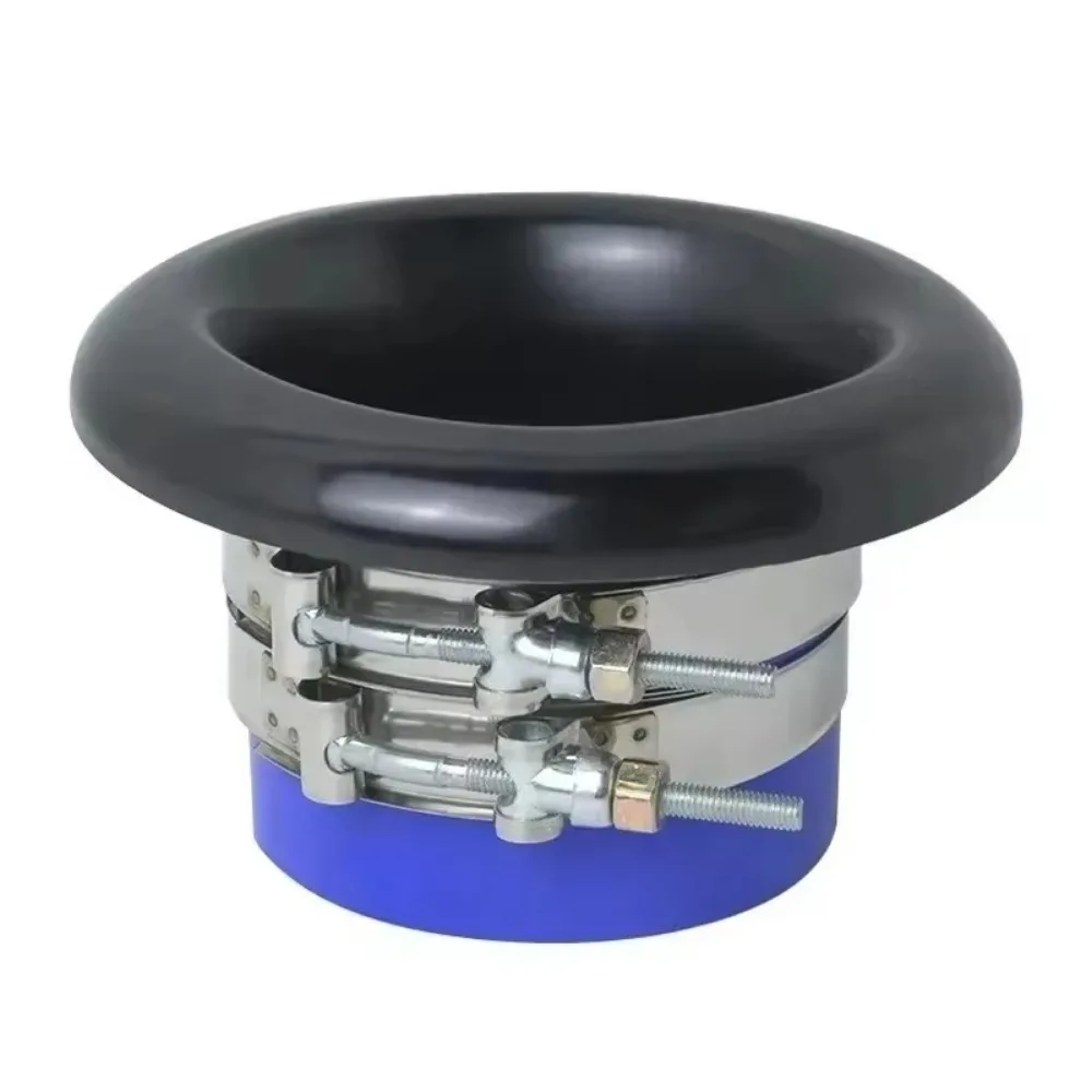 Hot Sale 1pcs 3  Inch 4 Inch Car Bellmouth Velocity Stack Adapter Air Intake Turbo Horn Tone Air Intake Turbo Horn with Hose