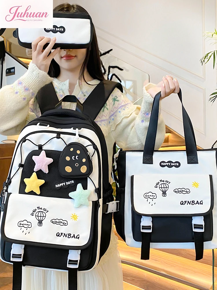 Candy Color Series Cute Schoolbag for Girls Junior High School Students Large Capacity Lightweight Backpack School Ceremony