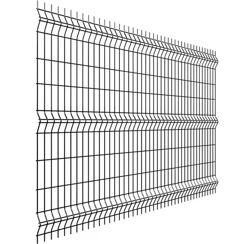 Easy Assemble Wrought Iron Fence Mesh Door 3D Curved Welded Garden Courtyard Home Security Wire Mesh Panel