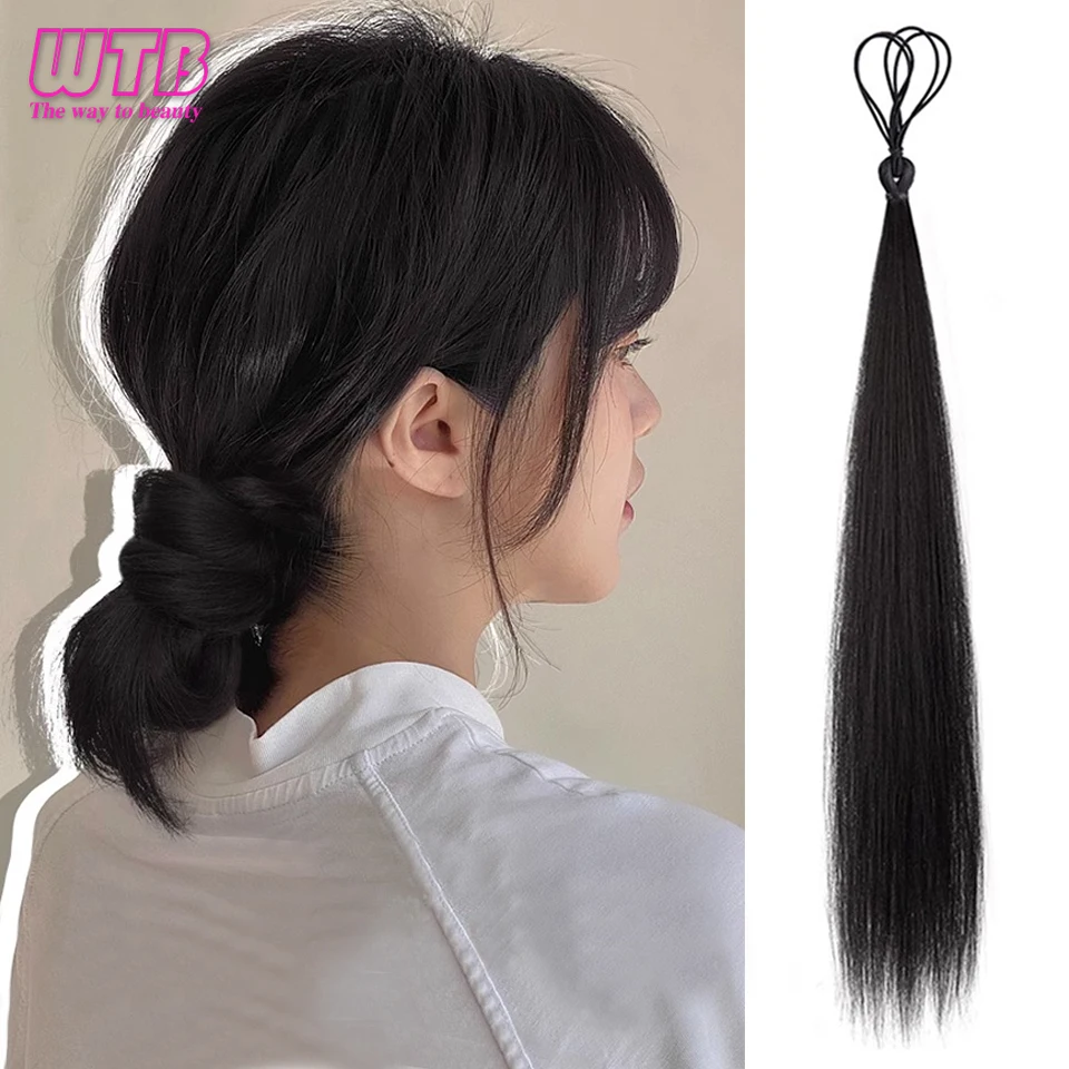 WTB Synthetic hair Self-winding Hair Bundle Ball Head Wig All-in-one Flower Bud Hair Bun Hair Bag Fluffy Natural Hair Volume