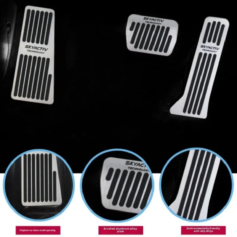 For Mazda 3 2014~2018 Car Foot Pedals Cover Accelerator Brake Pedal Rest Pedals Non-Slip Mat Provide Lasting Durable Accessories