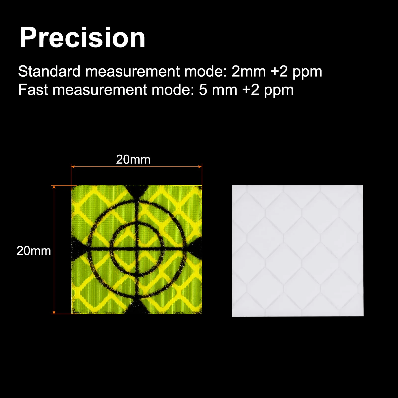 20/30/40/50/60mm Survey Reflector Sheets Self-adhesive Reflective Tape Survey Target Mark for Total Stations