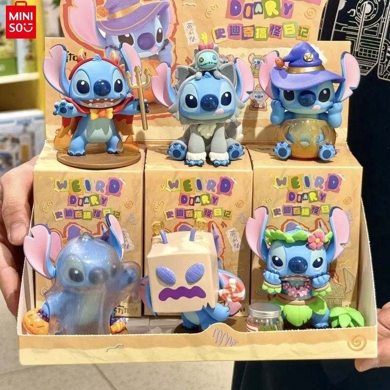 Original Stitch Blind Box Disney Stiezy Funny Diary Series Mysteries Guss Bag Anime Figure Model Decoration Collection Toys Gift