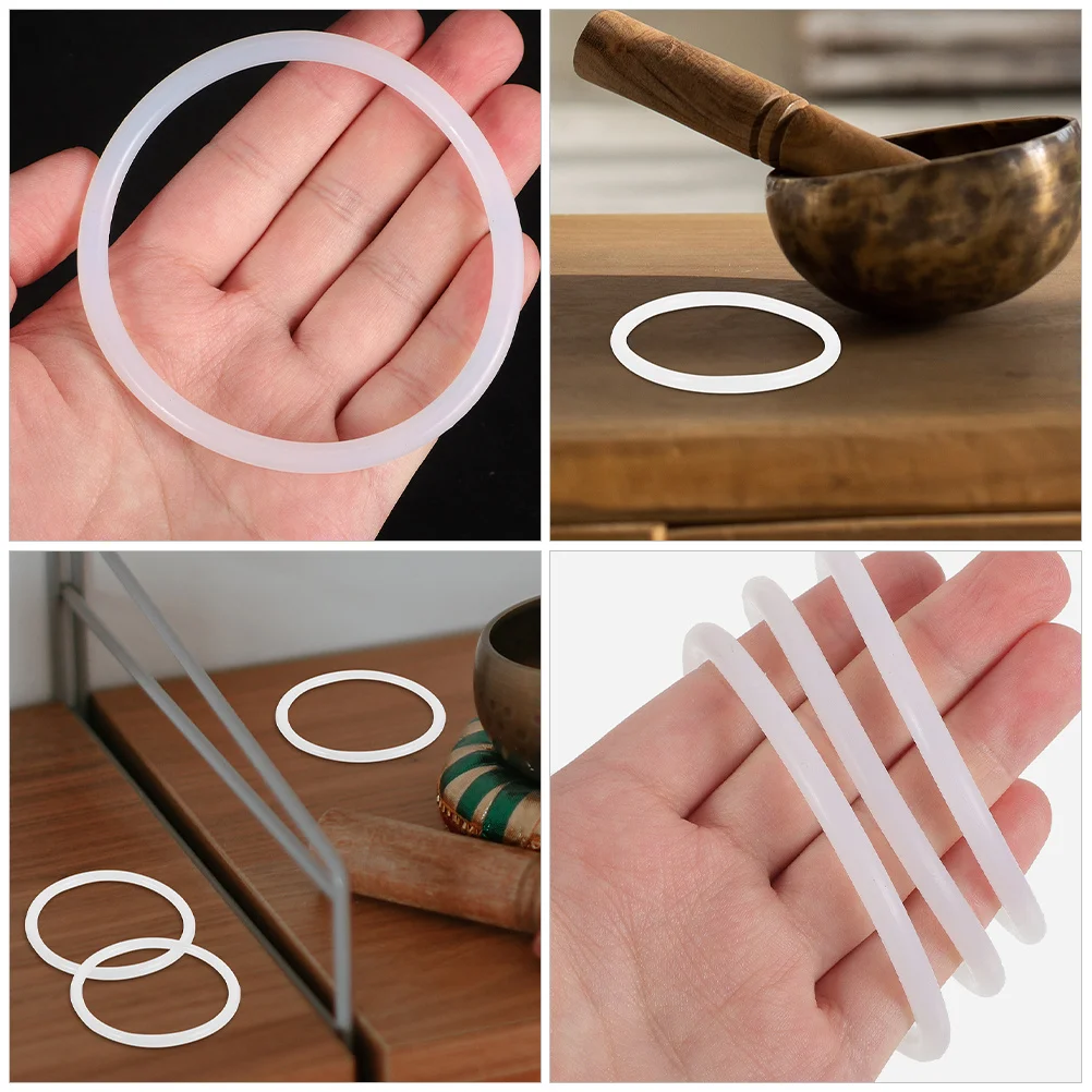 3Pcs Rubber O-Rings for Singing Bowl Durable Crystal Music Bowl Rings for Meditation Sound Cushion Singing Bowls O-Ring