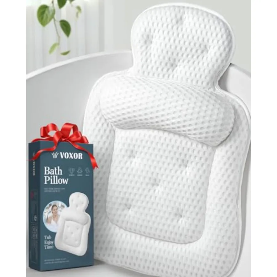 

Подушки для ванны: удобная подушка для ванны для головы и шеи с мягкой 3D-сетчатой тканью и 54 нескользящими присосками Relaxi