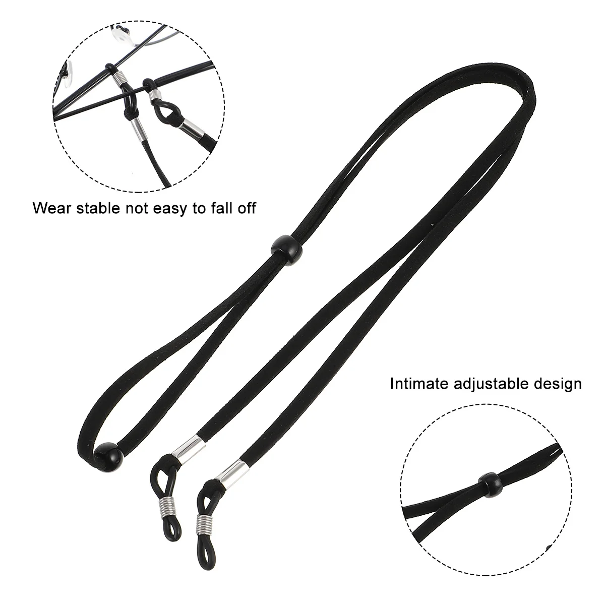 6pcs Anti-Skid Glasses Rope High-Quality Fabric Adjustable Lanyard For Sports Eyewear Durable Hand-Woven Design Multiple Colors