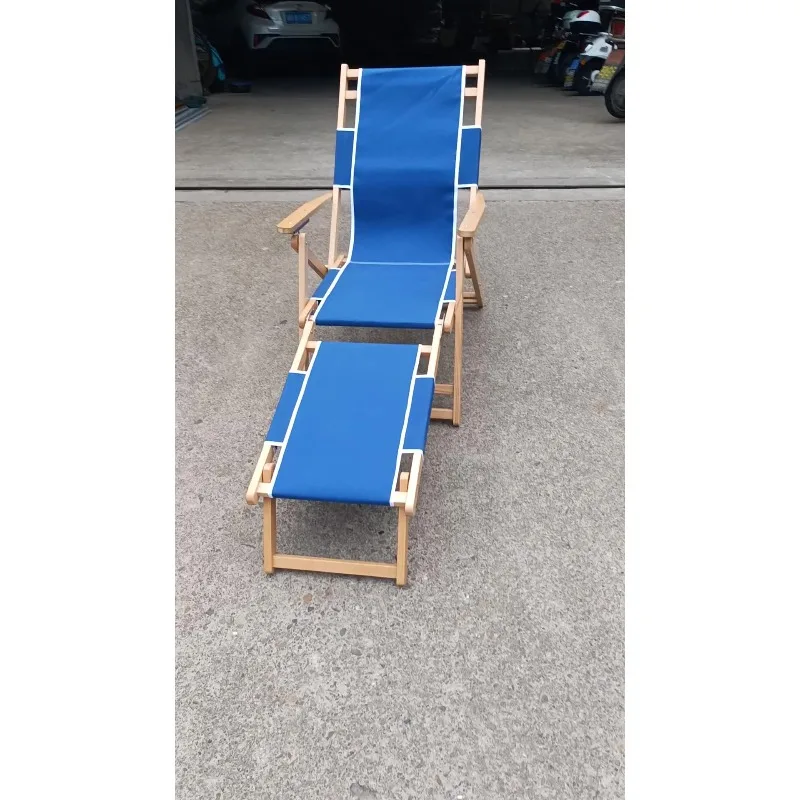 

Nordic Solid Wood Balcony Leisure Chair Outdoor Folding Lazy Sofa Chair for Elderly Living Room Lunch Break Home Lounge Chair