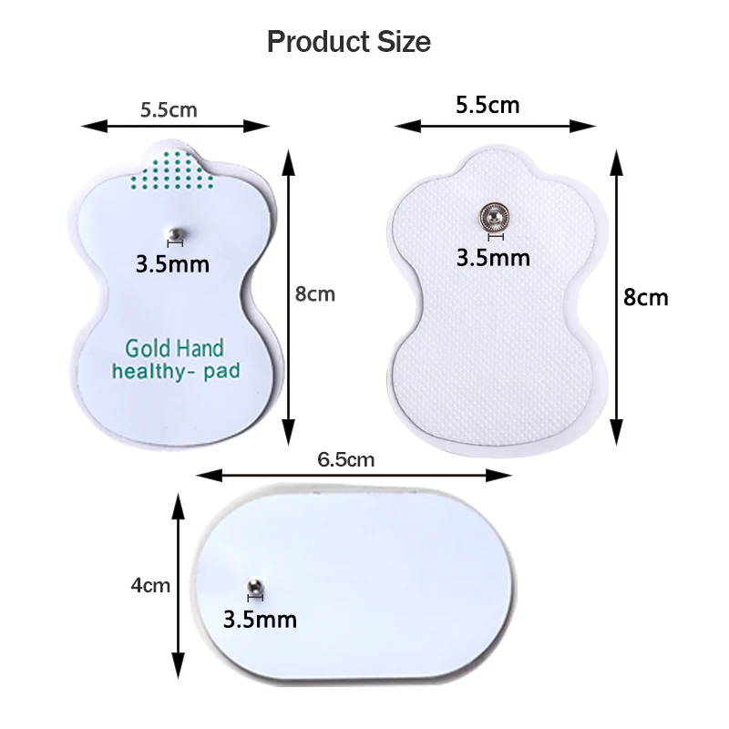 Reusable 3.5mm Button Electrode Stickers with Combined Buckle for TENS Digital Machine Massager Accessories