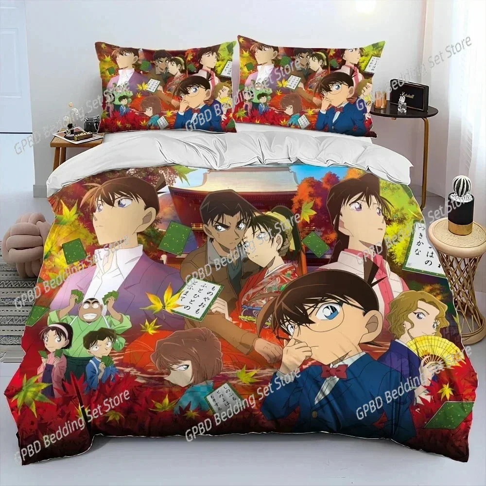 Anime Detective Conan 3D NEW Duvet Cover Pillowcase Bedding Set Adult Boy Girl Bedroom Decoration Children Single Double Large