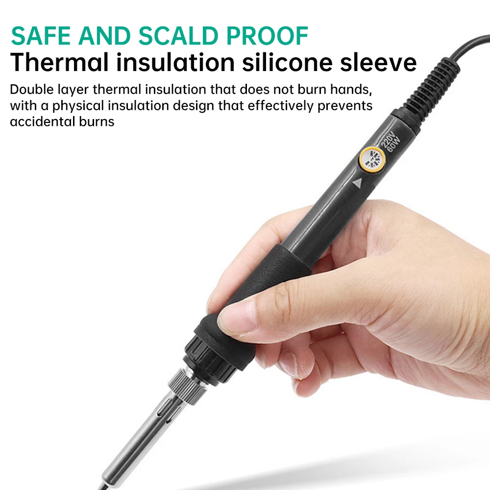 Adjustable Temperature Electric Soldering Iron 110V/220V 60W Welding Solder Rework Station Heat Pencil Tips Repair Tools