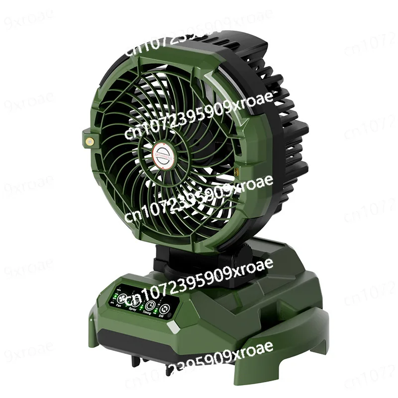 Outdoor Camping Large-capacity Charging Fan Water Mist Cooling Long-life Fan Light