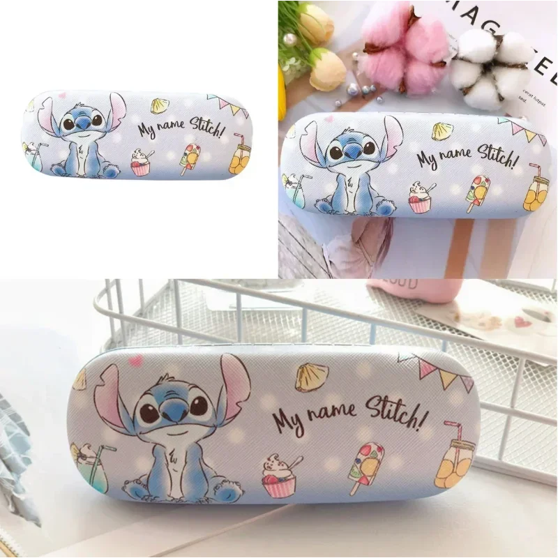 

Disney Anime Lilo & Stitch Glasses Case Cute Stich Cartoon Hard Shell Storage Box School Supplies Birthday Gift for Children Toy