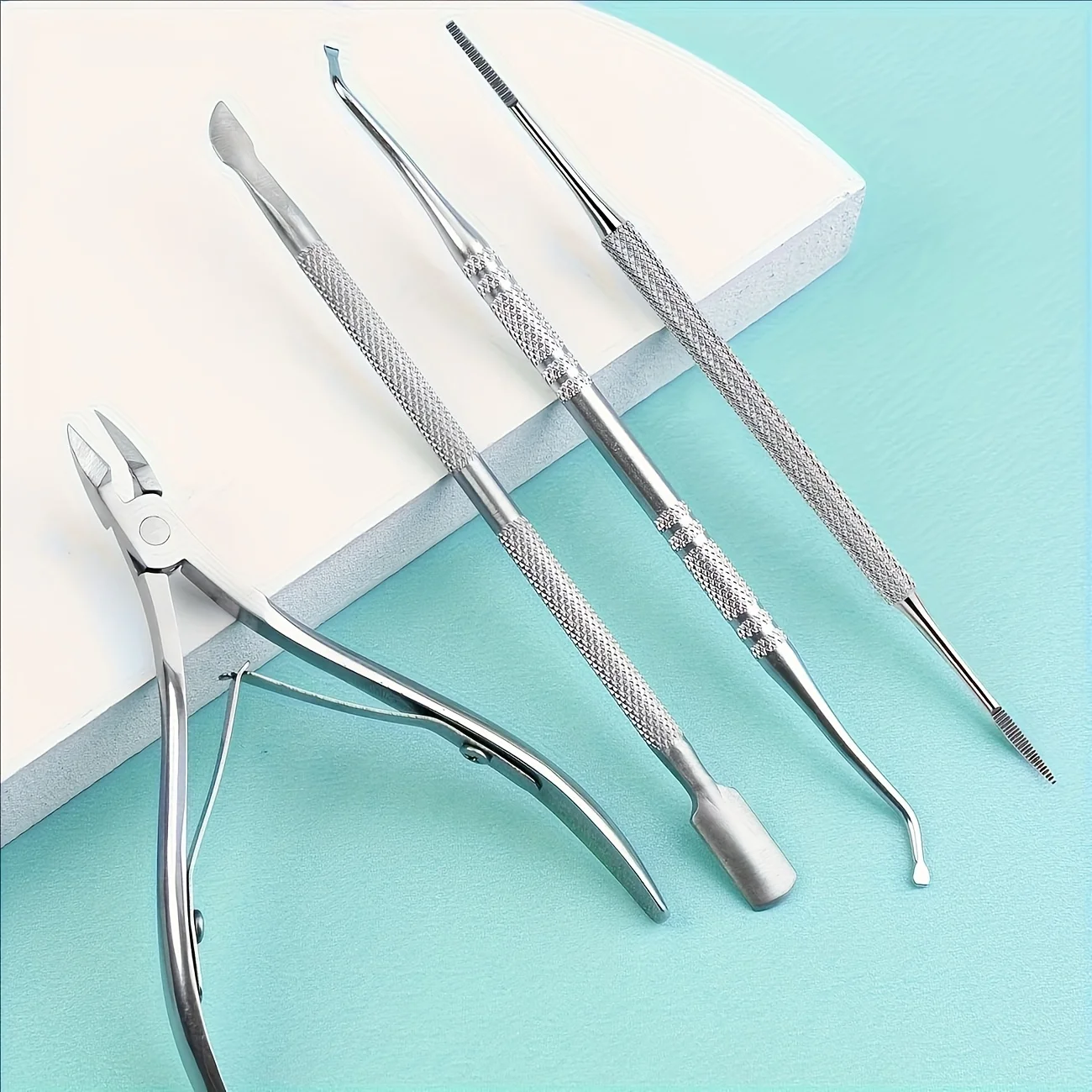12/3/4pc Toenail Manicure Kit Toenail Lifter Tweezers Nail File Odorless Foot Care Pedicure Tool Professional Toenail Correction