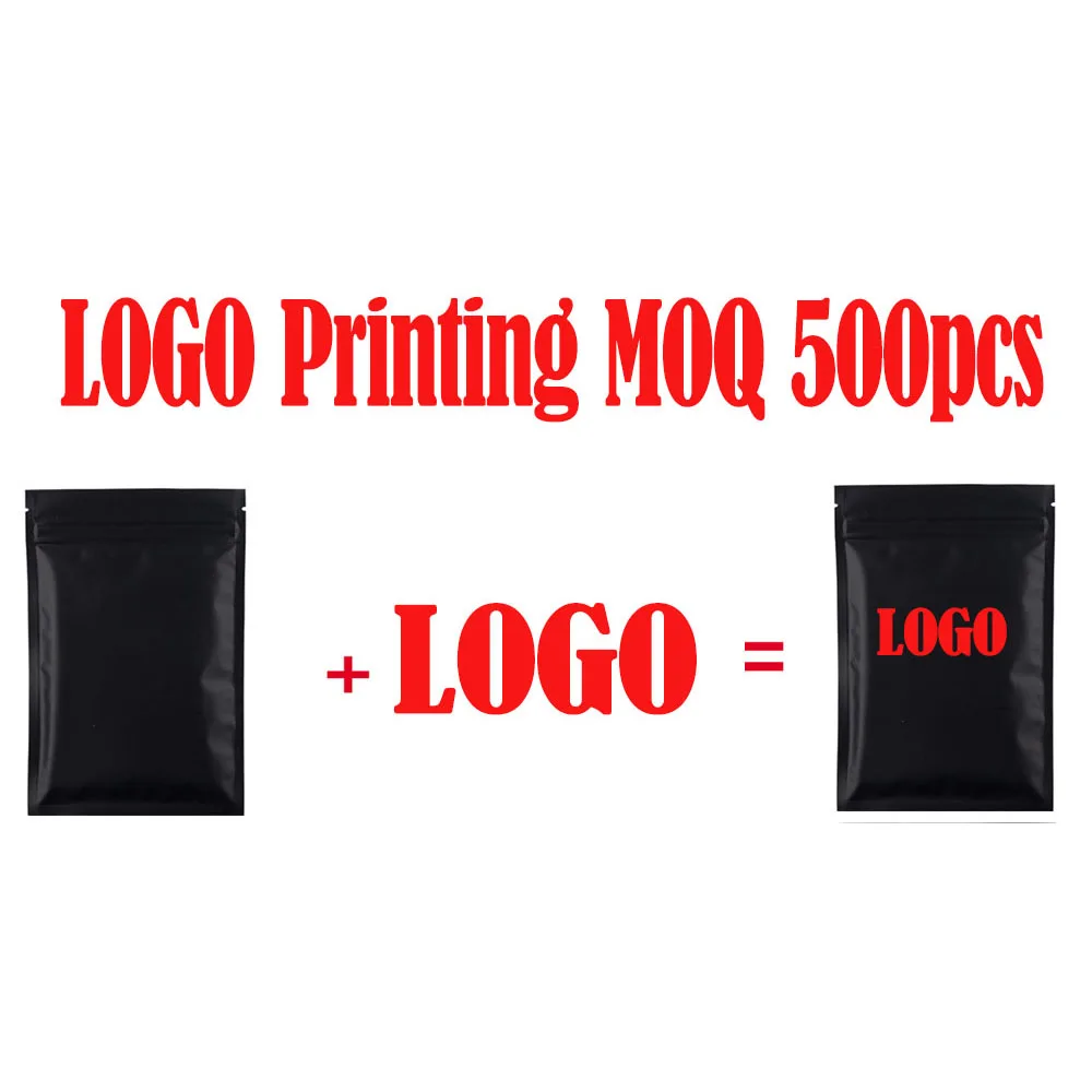 

Logo printing MOQ 500pcs Aluminum Foil Zip Lock Package Bags