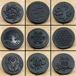 Shungite EMF Protection Cell Phone Sticke Shungite Mobile Phone Plates Anti-Radiation Protection Stickers 1pc