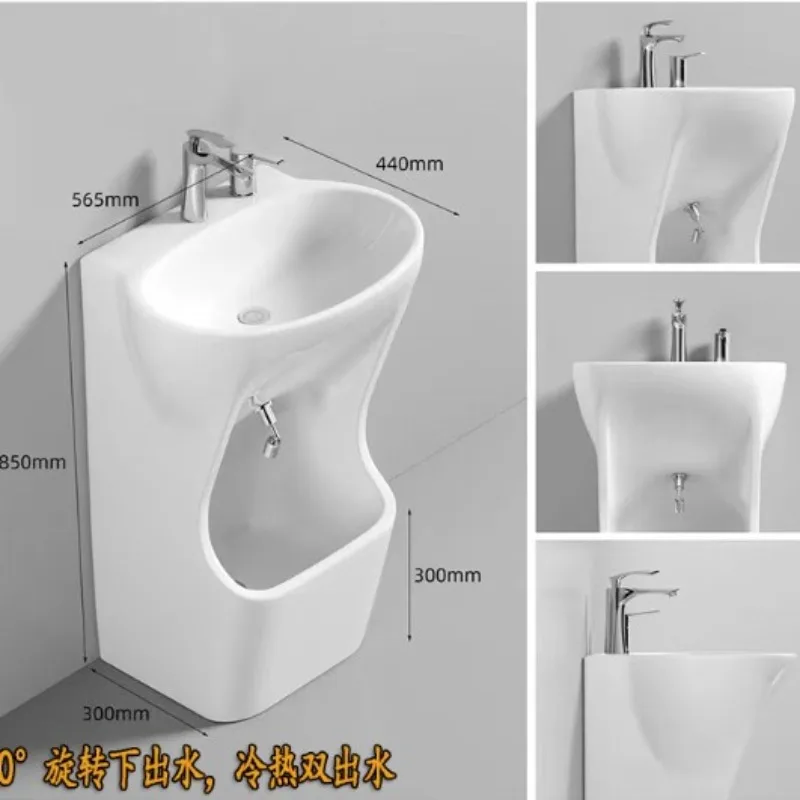 Household column for hand washing, face washing, and foot basin dual-use small outdoor type
