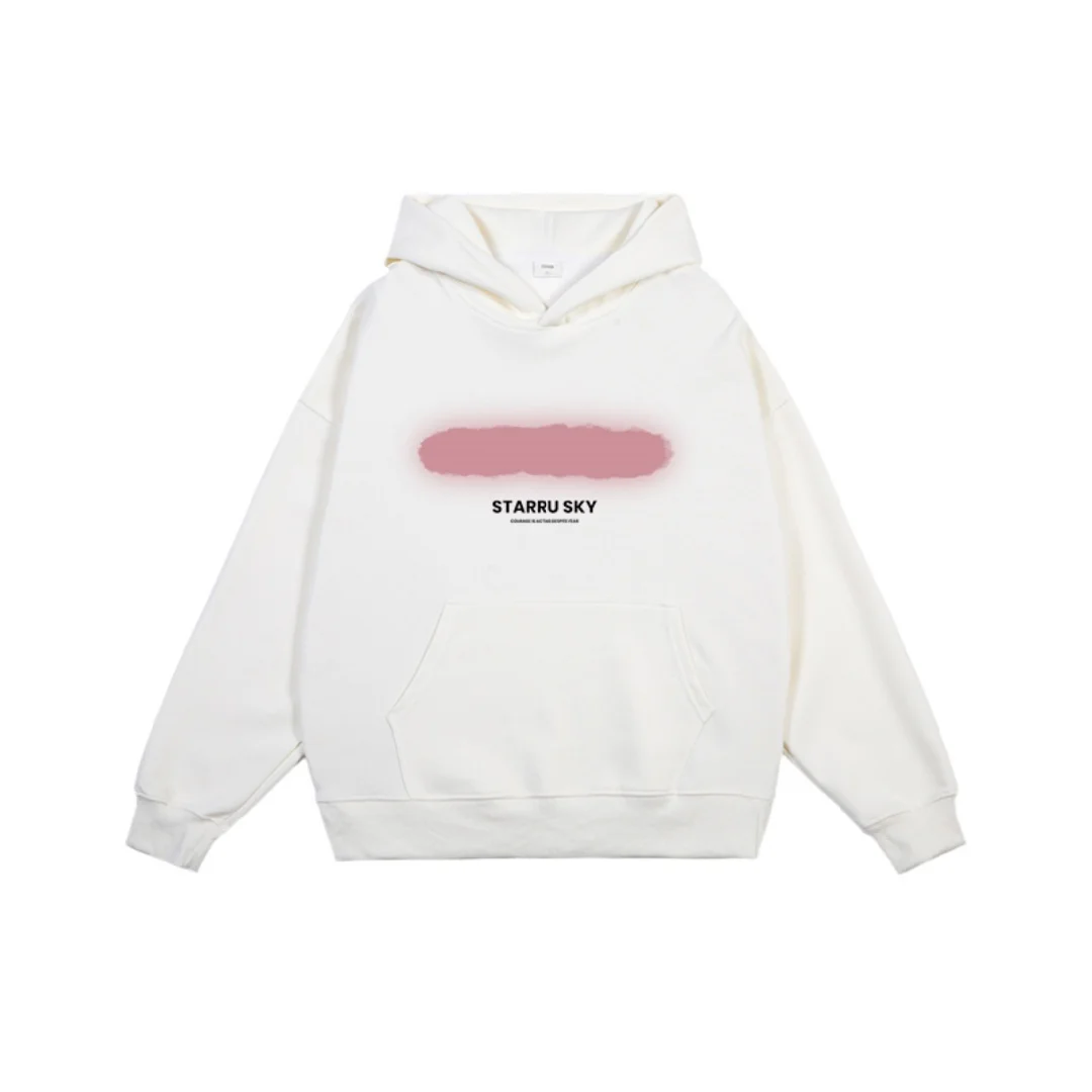 Letter graffiti graphic hoodie Pure Cotton Spring And Autumn Luxury Niche Brand Fashion Versatile Men's And Women's Y2K Hoodie