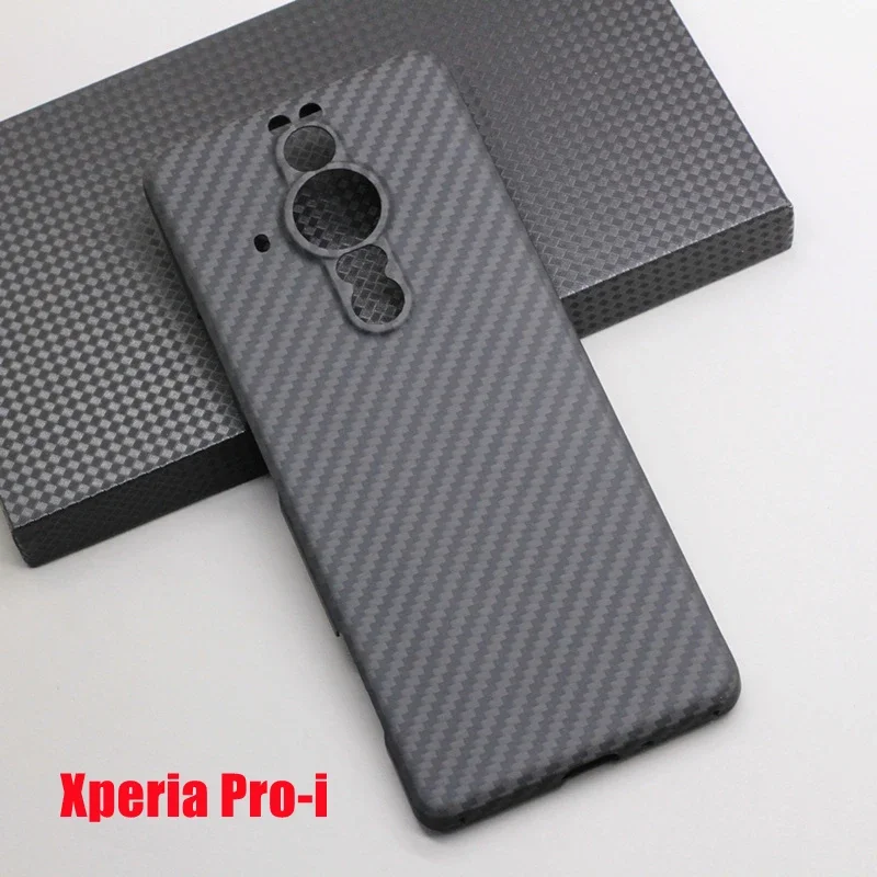 Genuine Real Carbon Fiber Phone Case for Sony Xperia Pro-i Ultra-thin Aramid Fit Sony Xperia Pro i Light-weight Armor Cover