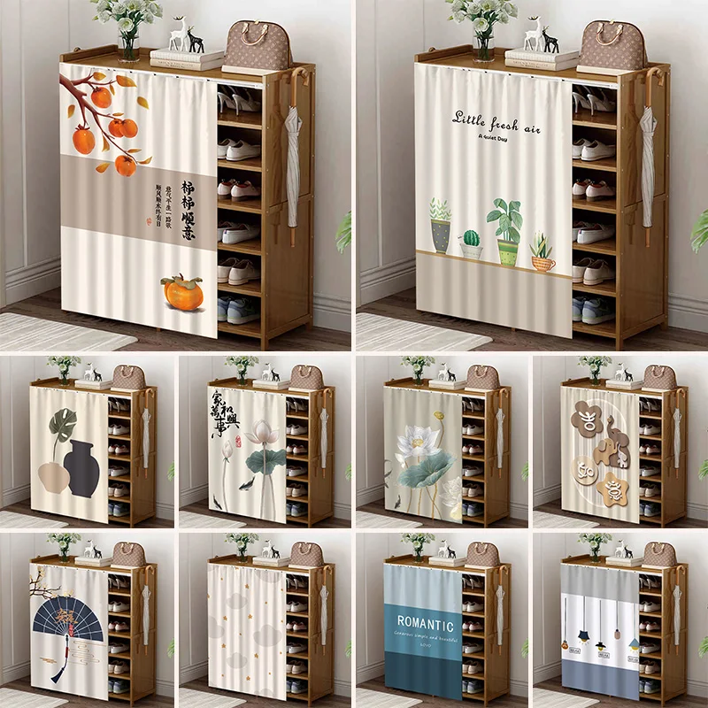 Dustproof Sliding Track Curtain Door Curtain Partition Curtain for Bedroom Living Room Home Decoration Customizable Size