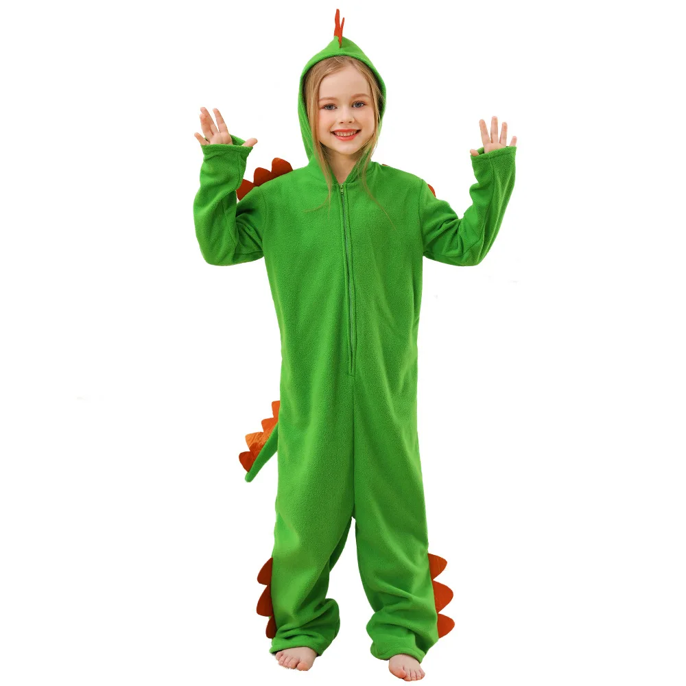 Cute Little Dinosaur Animal Jumpsuit for Children Boys and Girls Halloween Cosplay Costume Party Dress Up Kids Pajamas