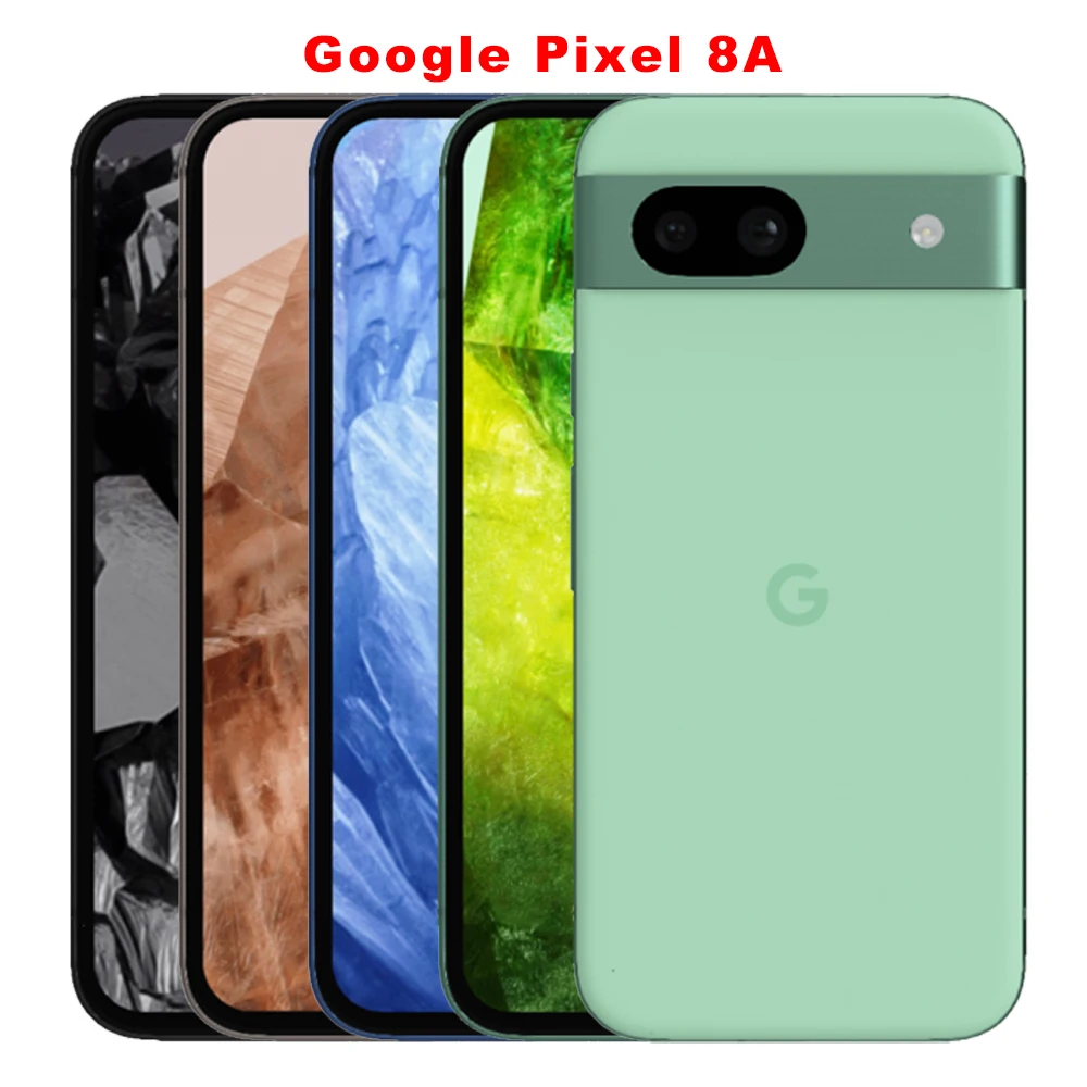 هاتف جوجل بيكسل 8a 5G الأصلي 8GB RAM 128GB ROM NFC 6.1 ''120 هرتز OLED 64MP + 13MP 4K @ 60fps هاتف ذكي Nona-Core Andriod #1