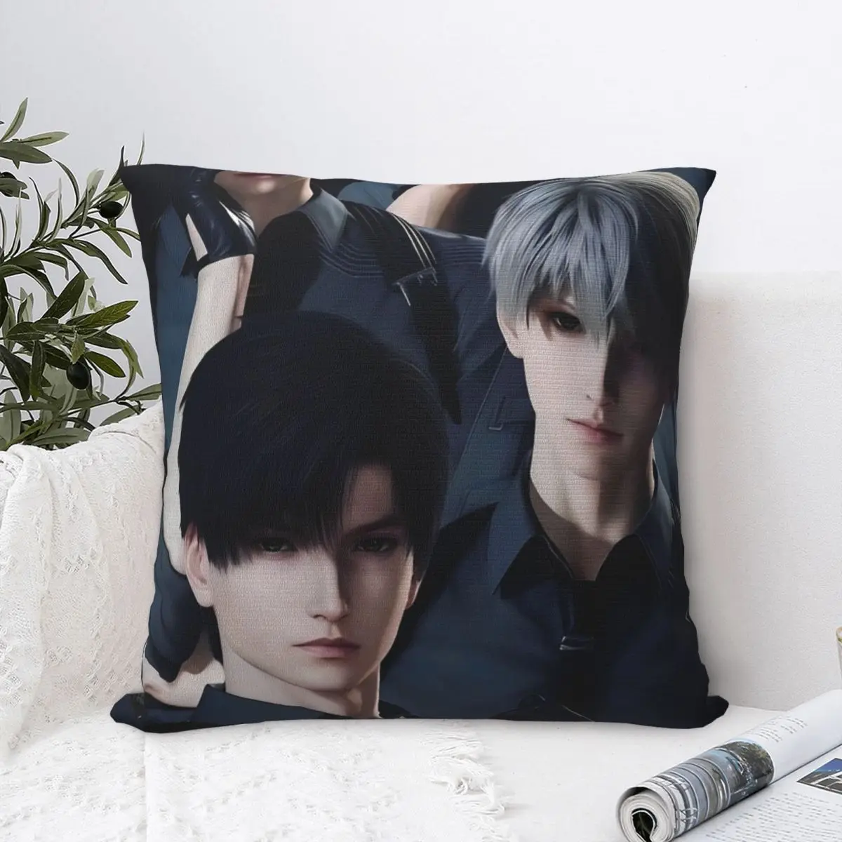 Sylus Love And Deep Space Boyfriends Pillow Case Cushion Cover Polyester Pillow Cover Novelty Pillowcases For Living Room Chair