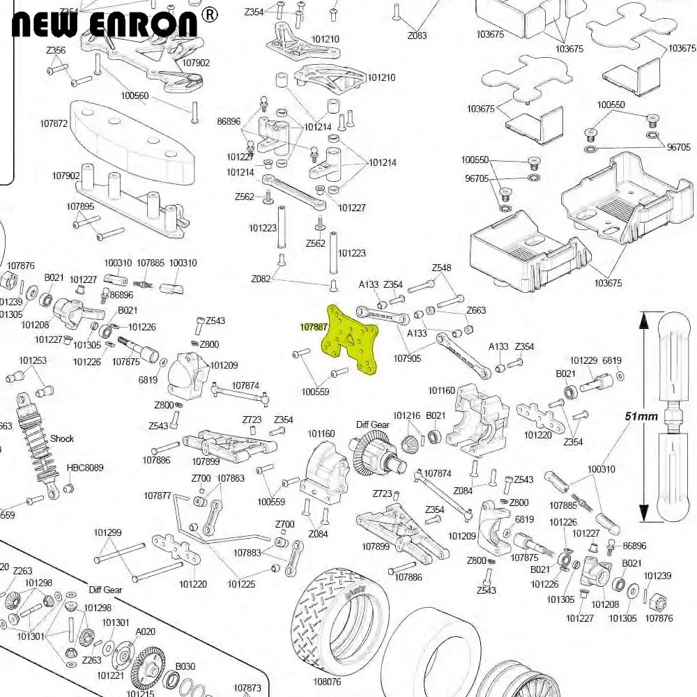 NEW ENRON Aluminum Alloy Front / Rear Shock Tower #107887 for RC Model Cars HPI 1/10 WR8 3.0 Flux KEN BLOCK Upgrade Parts