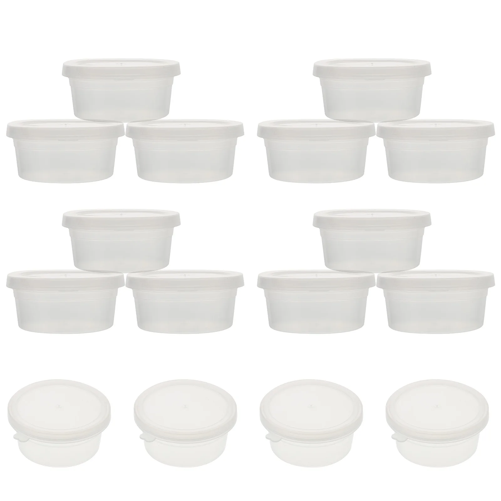 

20Pcs Plasticine Storage Box Transparent Lightweight Organizer for Clay Craft Tools Sundries Portable Clear Case