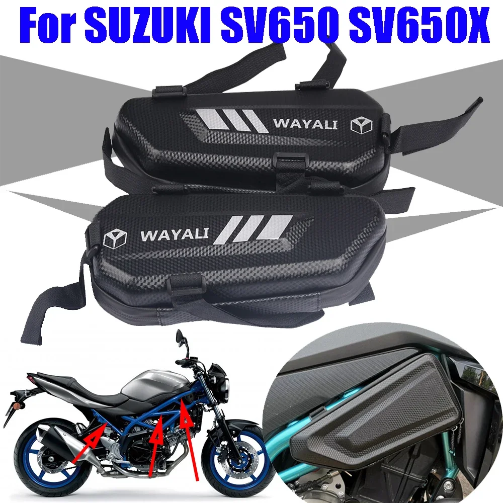 For SUZUKI SV650 X SV650X SV 650X SV 650 X Accessories Motorcycle Bag Side Bags Package Waterproof Hard Shell Triangle Tool Bag