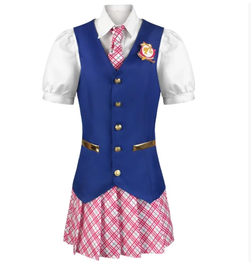 

Movie BarbiePrincess Charm School Cosplay Costume Delancy Dress Outfits for Stage Performances Halloween Carnival Party