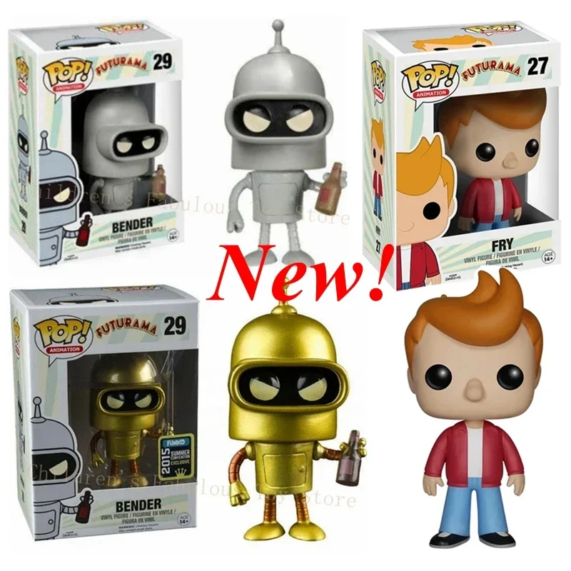 2024 NEWest FUNKO POP Fry #27 #29 bender Exclusive PVC Action Figure Cartoon Toys Model Collection for Kids gifts