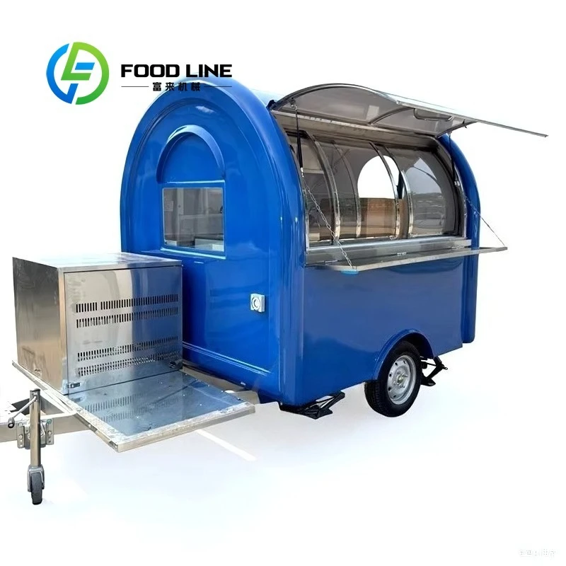 

Fully Equipped Coffee Ice Cream Cart Small Mobile Kitchen Portable Food Trailer For Restaurants Customized