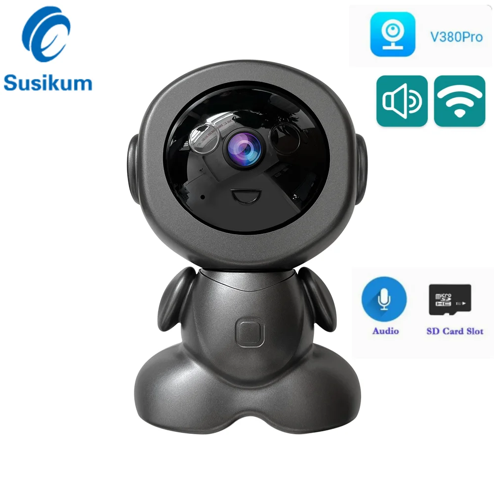 

V380 Pro 3MP WiFi Indoor Camera Wireless Baby Monitor Two Way Audio Smart Home Surveillance CCTV HD Camera