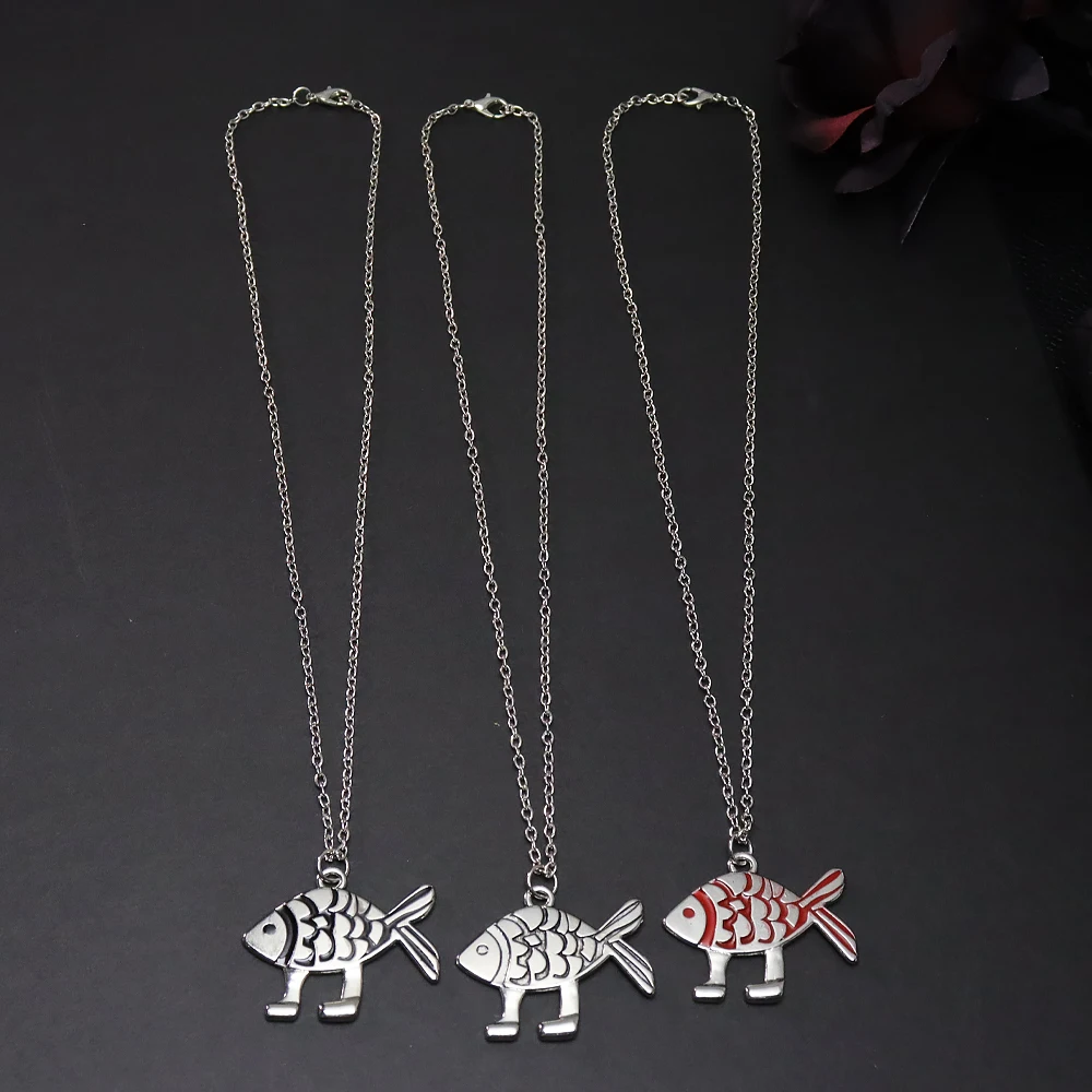 Body Jewelry Leg Chain - Cute Fish with Legs Necklace Enamel
