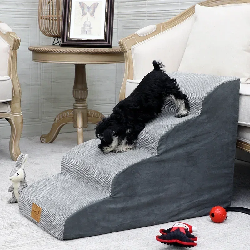 

Pet Stairs for Small to Medium Dogs and Cats FourLayer Easy Access Bed Ladder Durable Kitten and Puppy Ramp Indoor PetToilet