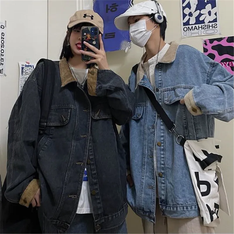 Denim Coat Women Coats Turn Down Collar Single Breasted Full Sleeve Vintage Washed Cargo Jackets Work Casual Jacket 2026 Summer