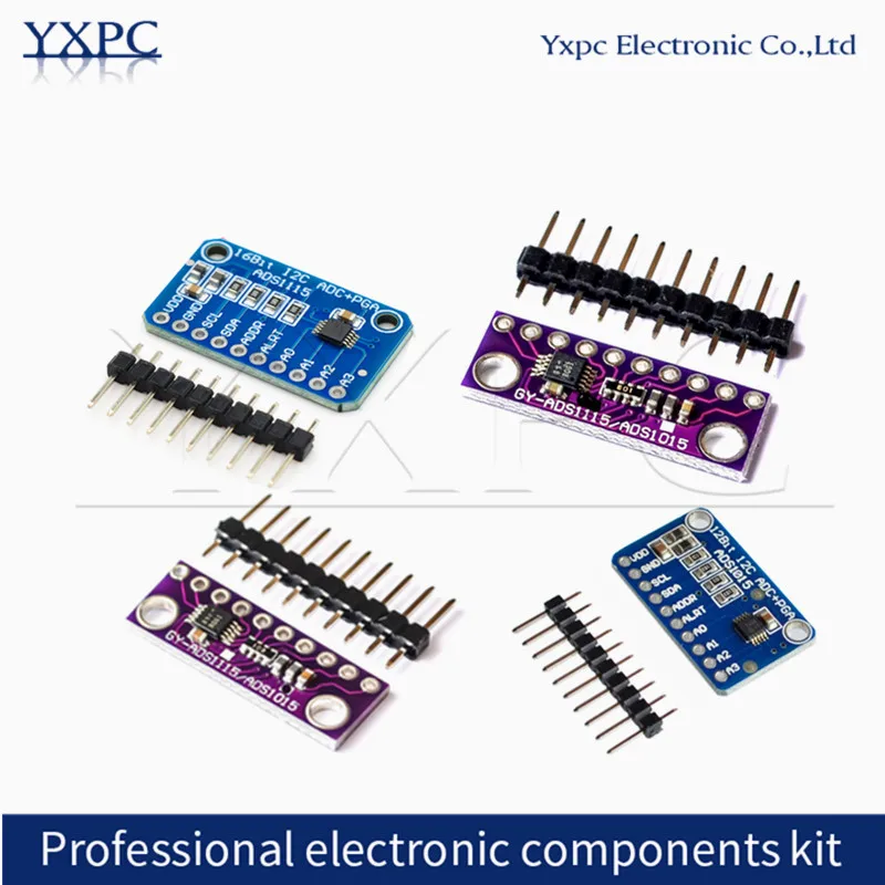 1pcs ADS1115 Ultra-small 16 bit precision ADC development board module 16Bit 4 Channel ADS1015 12-bit development board module