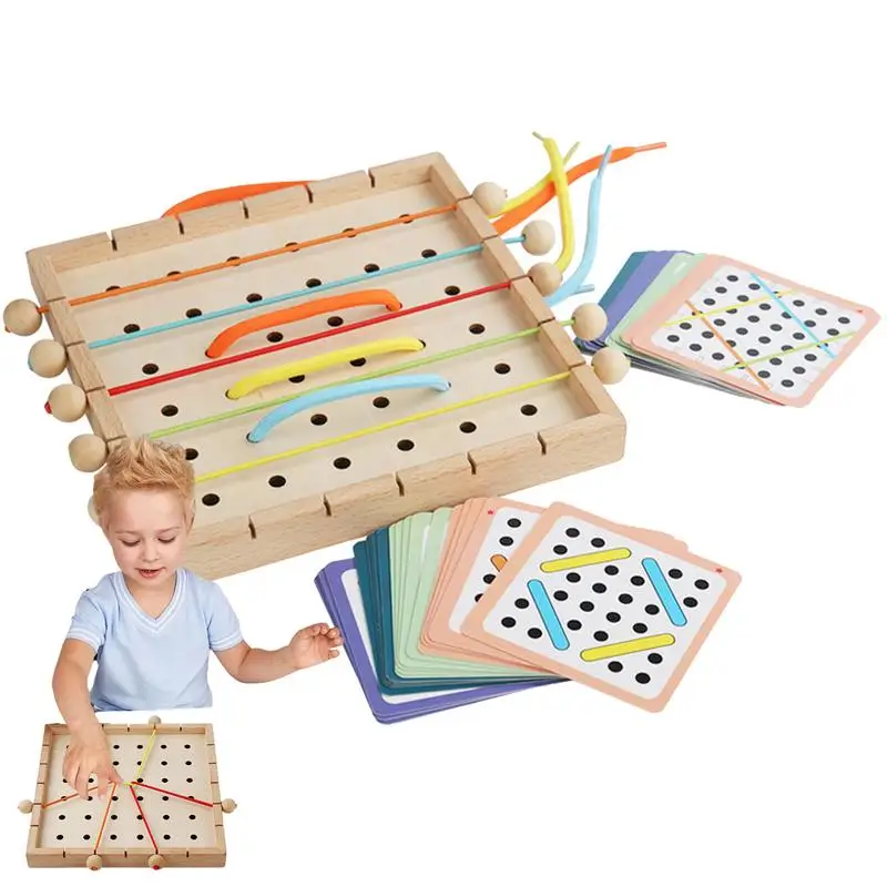 

Kids Lacing Threading Montessori Toys Fine Motor Skills Board Games Thinking Educational Toys