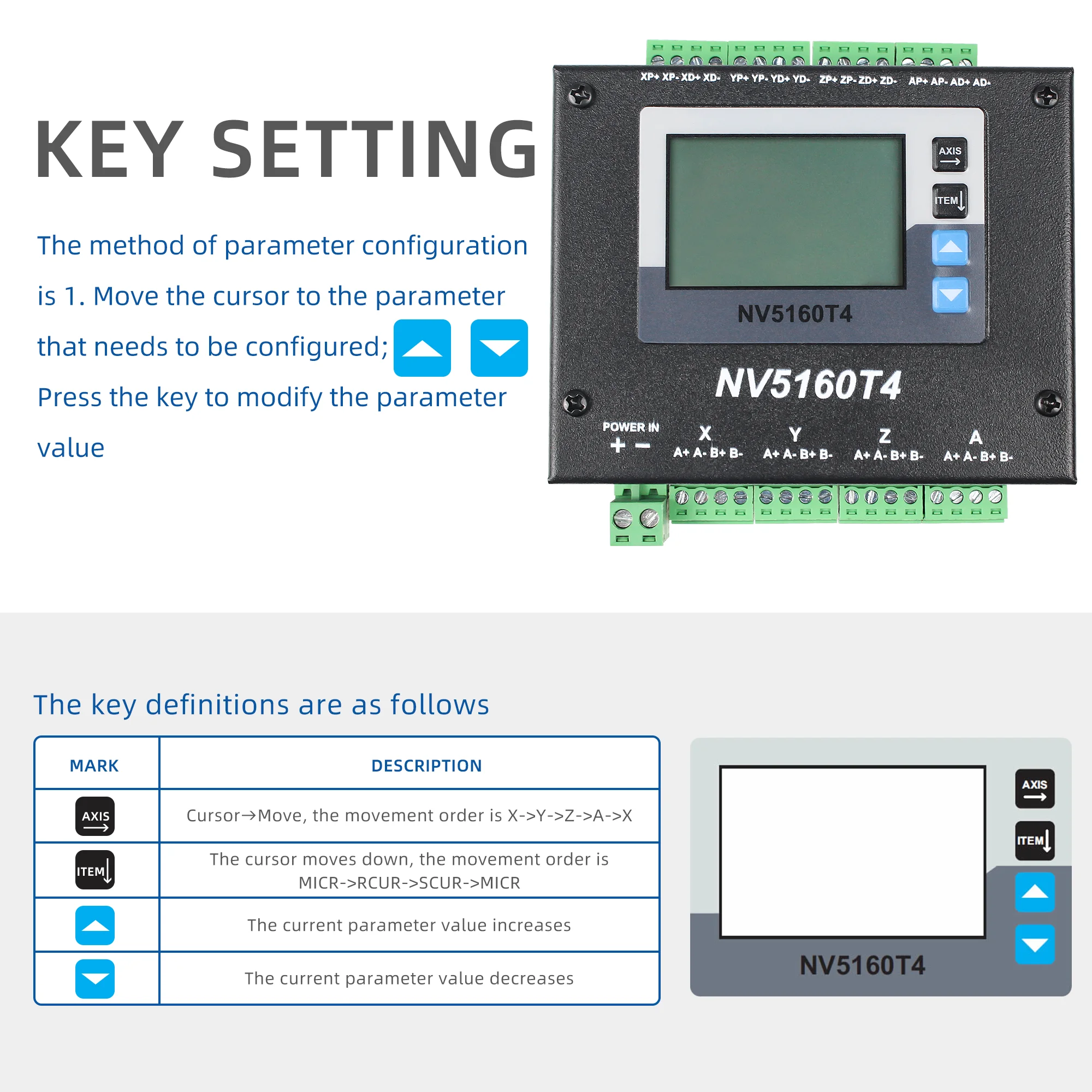 High Performance 4 Axis Stepper Motor Driver NV5160T4 12-48VDC Max 6A For Pulse / Direction Control