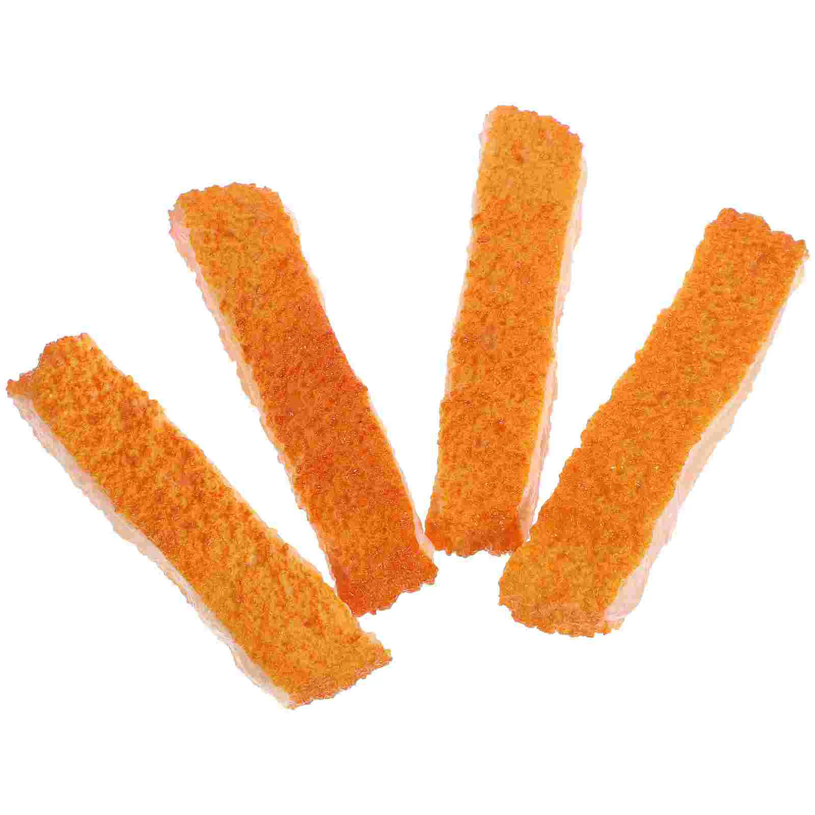 

4 Pcs Simulated Fried Pork Cutlet Model Toys Highly Realistic PVC Fake Food Props for Photography Teaching Tools Lifelike Decor