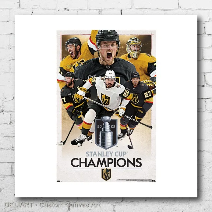 

VEGAS GOLDEN KNIGHTS - NHL CHAMPIONS Canvas Poster (2023) Custom Size Available Room Decoration Home Decor Wall Art
