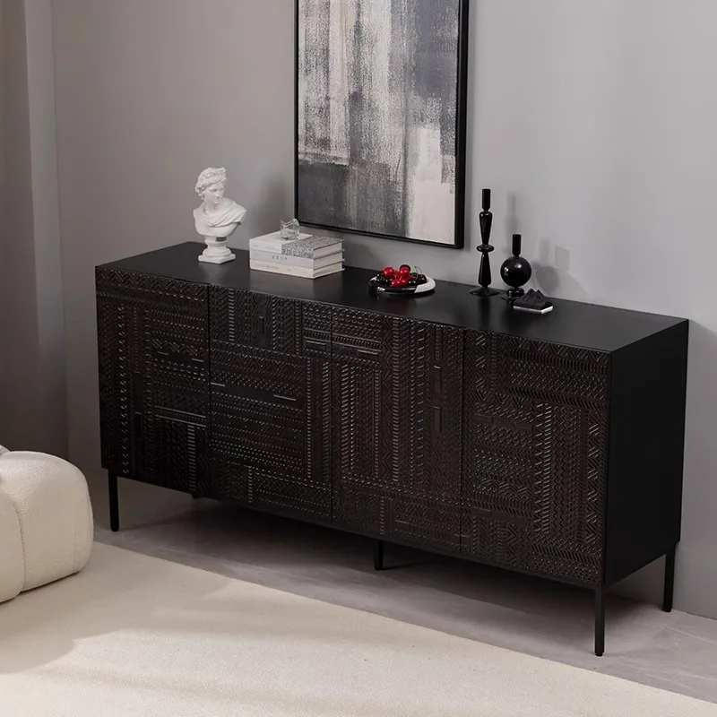 Dining side cabinet, simple industrial style, living room porch cabinet, bedroom locker 2