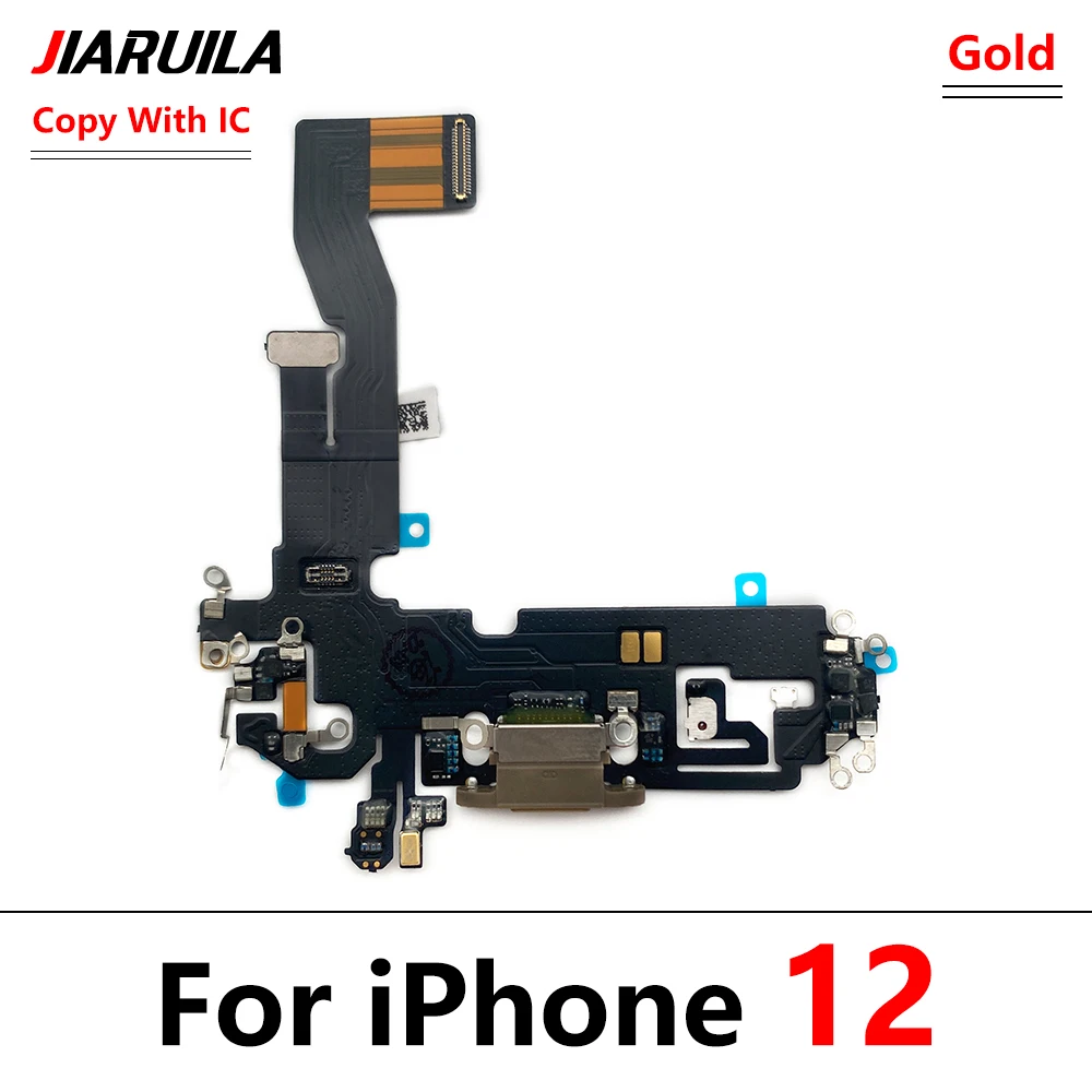 10 Pcs For iPhone 12 Pro Charger Charging USB Port Dock Connector Flex Cable With Microphone And Headphone Audio Jack
