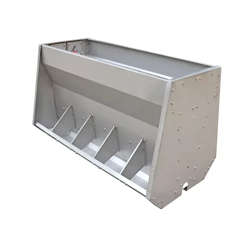 Stainless Steel Automatic Pig Feeder Double Sided Trough for Nursery Fattening Hogs Farming Equipment Durable Livestock