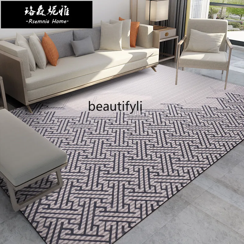 New Chinese style living room carpet coffee table carpet tea room study simple retro carpet