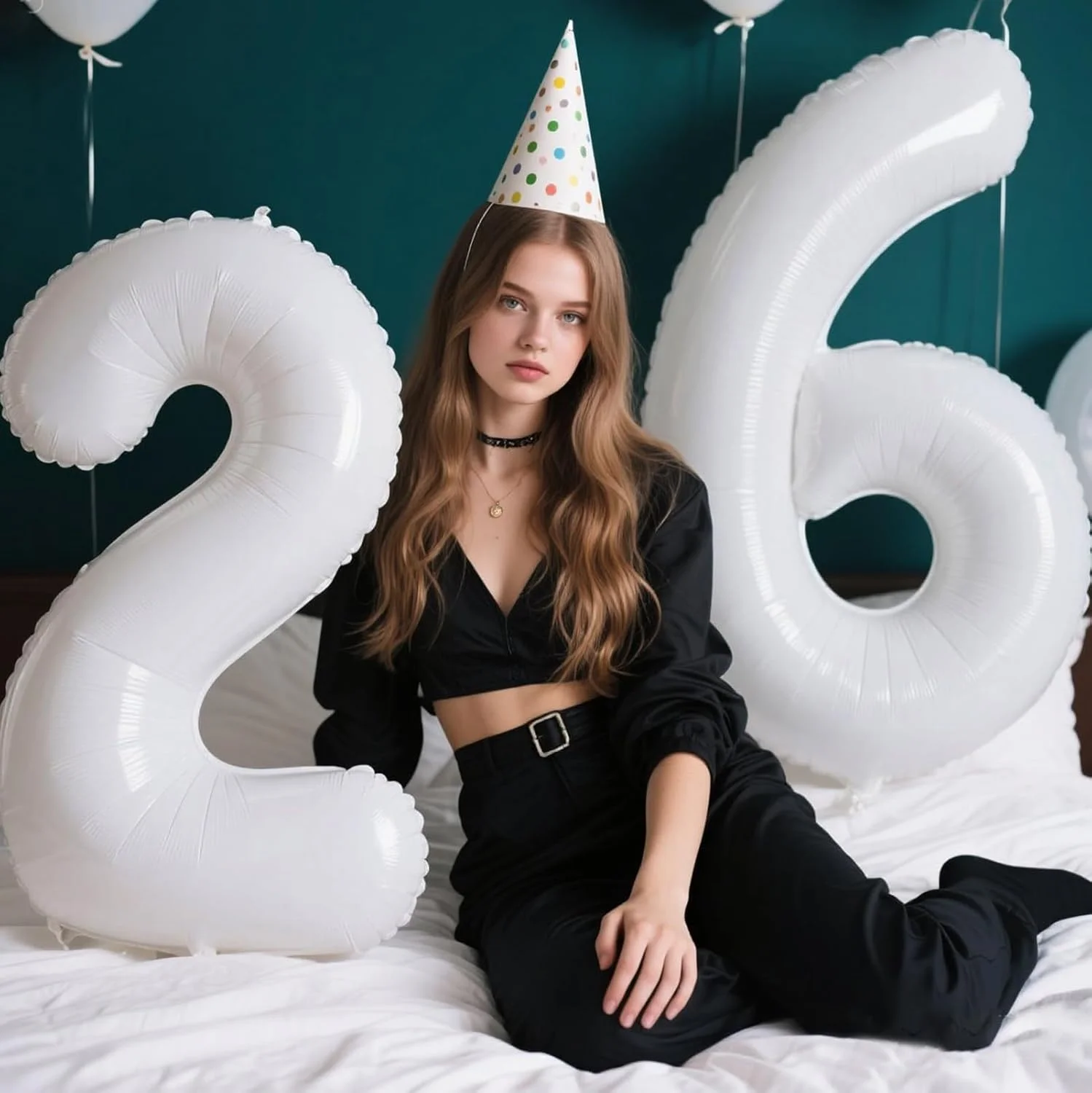 

White Number Foil Mylar Balloon Helium-Filled Reusable Party Decor Supplies for Birthday Anniversary Graduations Celebration