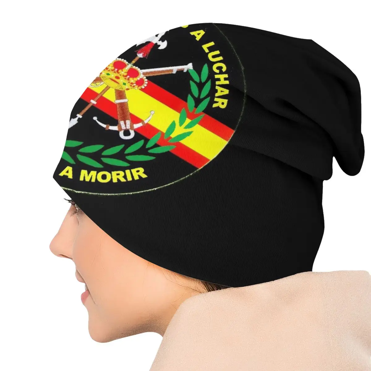 Custom Unisex Bonnet Winter Knit Hat Spanish Legion Hip Hop Beanies Cap Legi N Espa Ola El Novio De La Muerte Beanie Hats Ski Ca