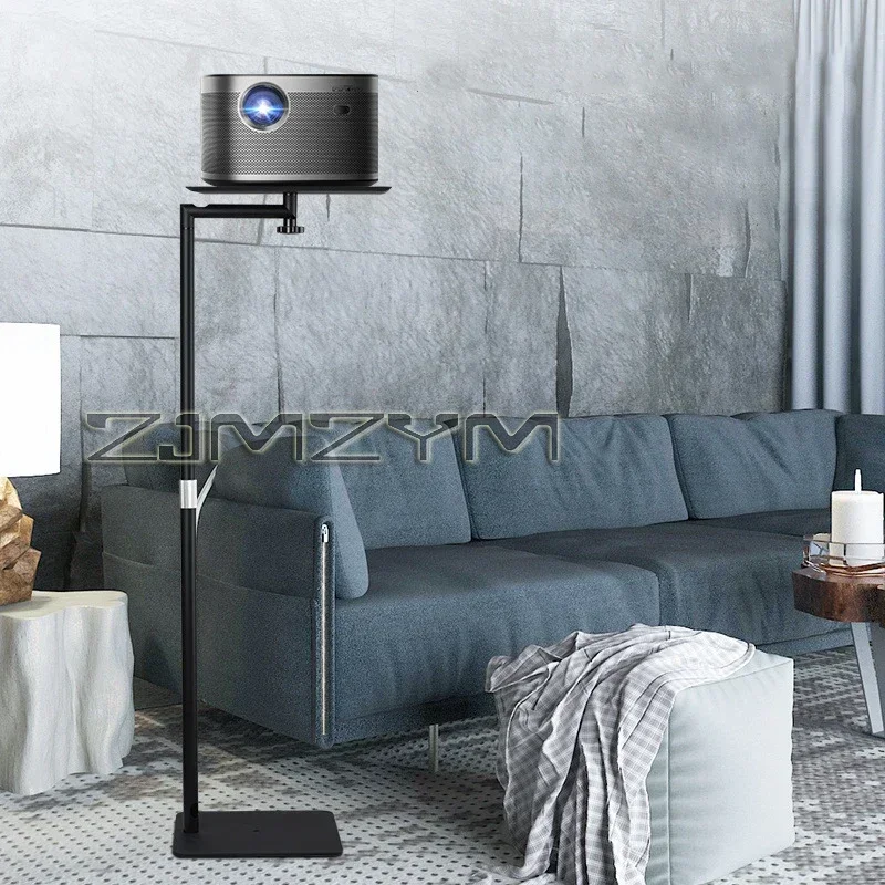 120CM Floor Projector Support Stand Metal Holder Multi-angle Adjustable 360° Rotating Projector Bracket for Film Video Projector
