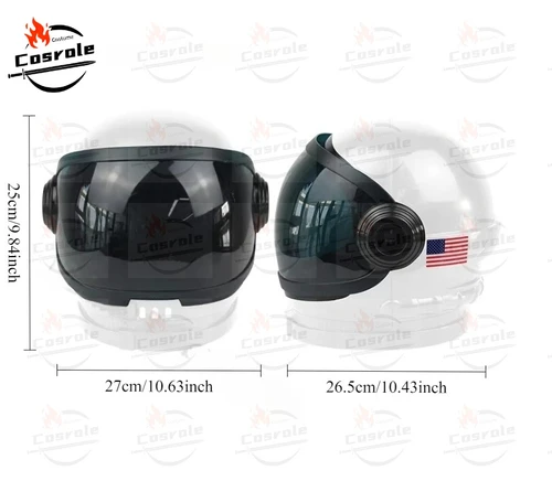 Casco de astronauta con visera móvil, casco de rendimiento de plástico para astronauta espacial, juguetes para niños y adultos, disfraces de Halloween, regalo