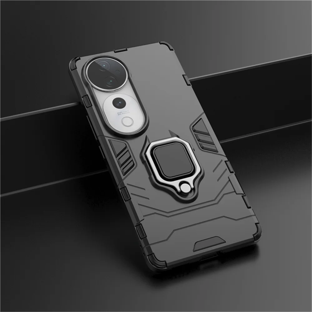 For Vivo V40 5G Case Luxury Ring Back Cover Stand Armor Shockproof Phone Case For Vivo V40 Pro 5G V 40 VivoV40 Phone Cases